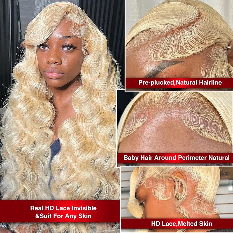 30 Inch 13x4 Honey Blonde Lace Front Wig 613 Hd Lace Frontal Wig 13x6 Colored 100% Body Wave Human Hair Wigs For Black Women