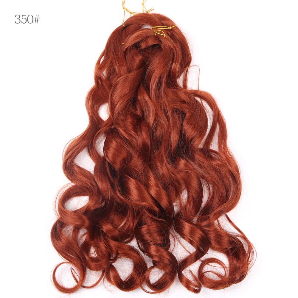 French Curly Crochet Braiding Hair Synthetic Loose Wave Ombre Braids Hair for Women  Spiral Curls Pre Stretched Hair Extensions