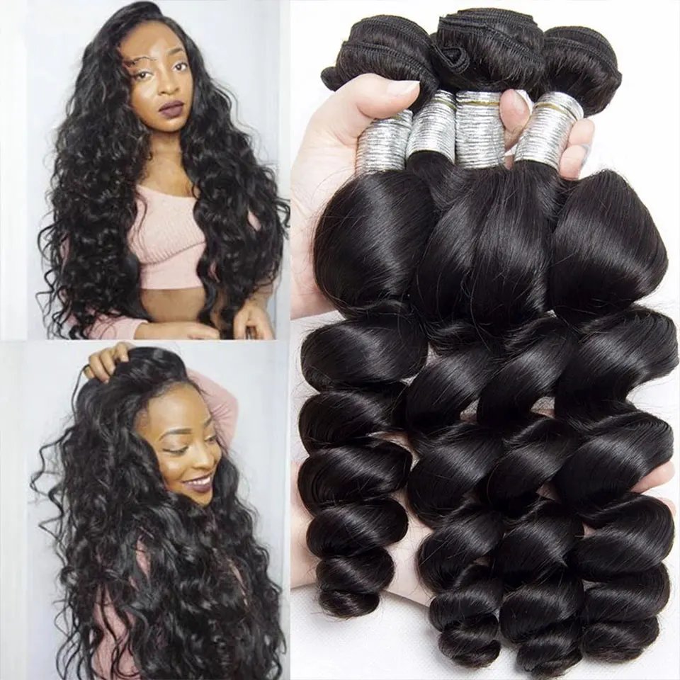 8-40 Inchs Loose Wave Bundles Brazilian Human Hair Weave Bundles 1/3/4 Bundles Deal Top Quality Human Hair Extensions Wholeasle 8-40 Inchs Loose Wave Bundles Brazilian Human Hair Weave Bundles 1/3/4 Bundles Deal Top Quality Human Hair Extensions Wholeasle