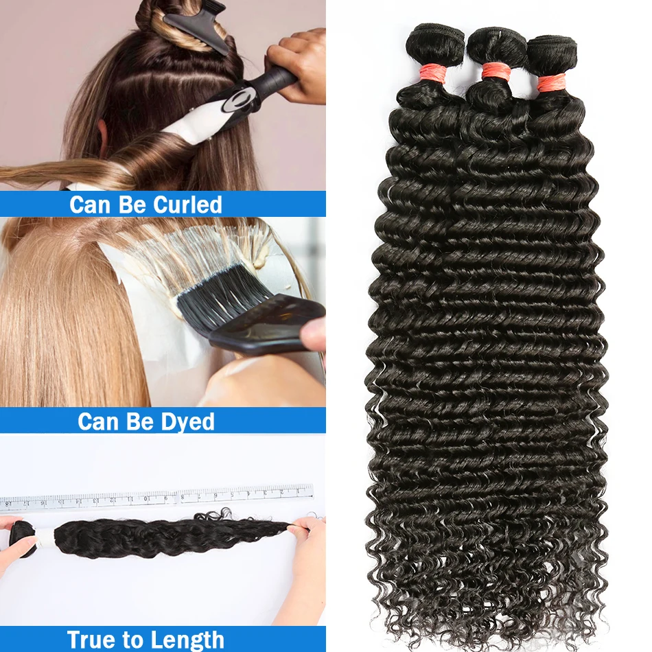 30 40 Inch Long Loose Deep Wave Bundles Human Hair 100% Brazilian Remy Raw Curly Water Wave 3 4 Bundles deal Wholesale Tissage 30 40 Inch Long Loose Deep Wave Bundles Human Hair 100% Brazilian Remy Raw Curly Water Wave 3 4 Bundles deal Wholesale Tissage