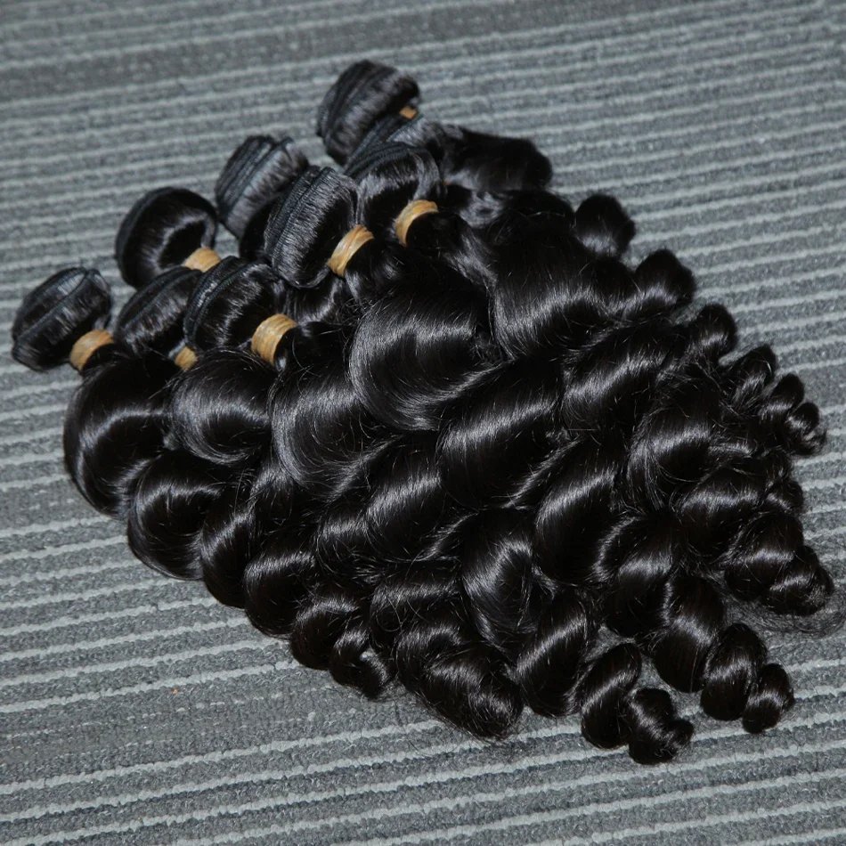 Loose Wave 30 34 Inch Indian Raw Virgin Unprocessed 100% Human Hair Water Curly Extensions 3 4 Bundles Deals Weft Wholesale