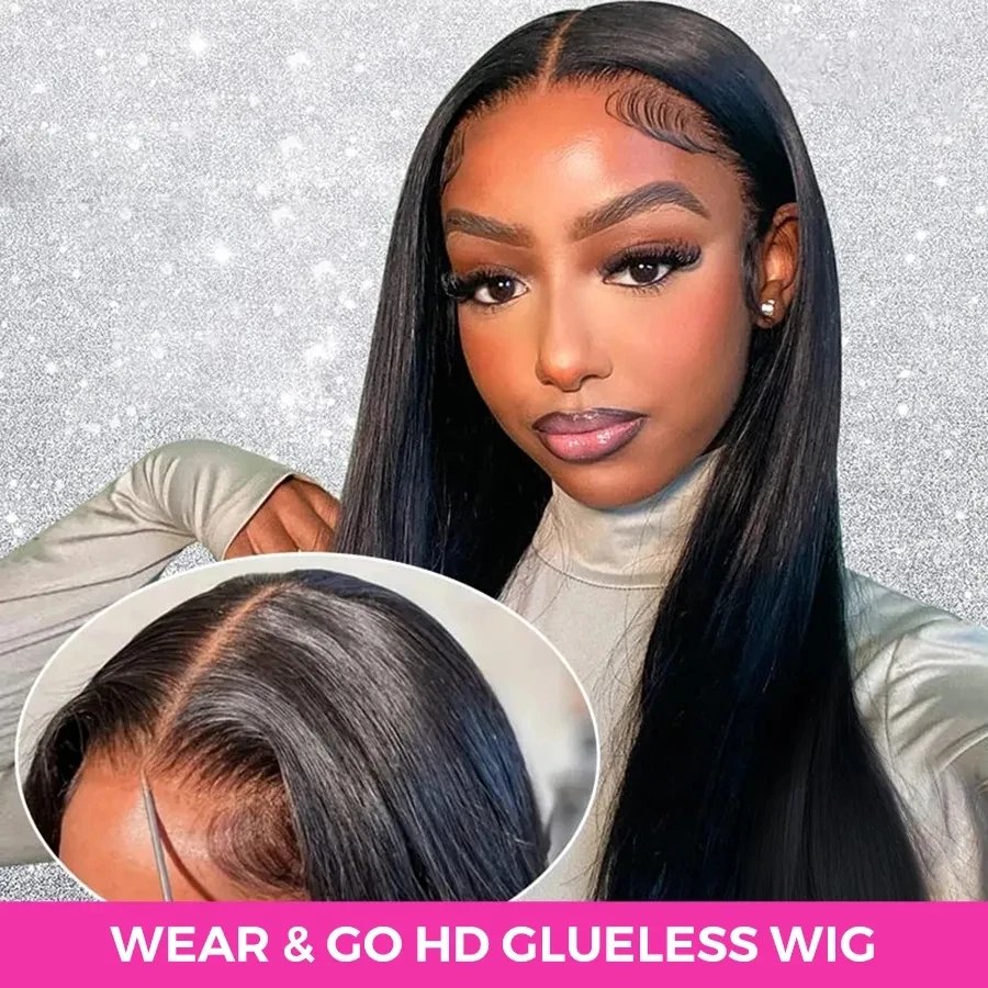 Wear Easy Go Wig Human Hair Ready To Wear Pre plucked Straight Human Hair Wigs 5x5 Lace Closure Pre Cut 13x4 Lace Front Wigs