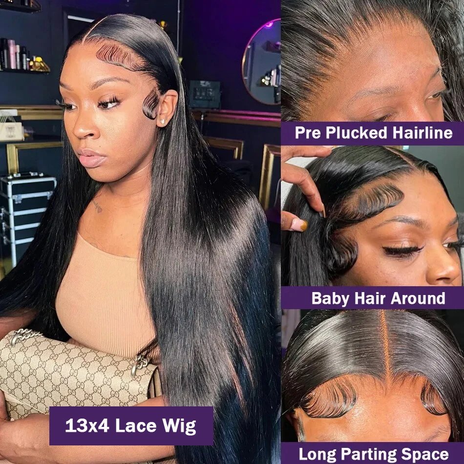 Ready To Wear Easy-Go Wig 30 36In Bone Straight 13x4 Lace Frontal Wig Human Hair Preplucked 6x4 5x5 Transparent Lace Front Wig Ready To Wear Easy-Go Wig 30 36In Bone Straight 13x4 Lace Frontal Wig Human Hair Preplucked 6x4 5x5 Transparent Lace Front Wig