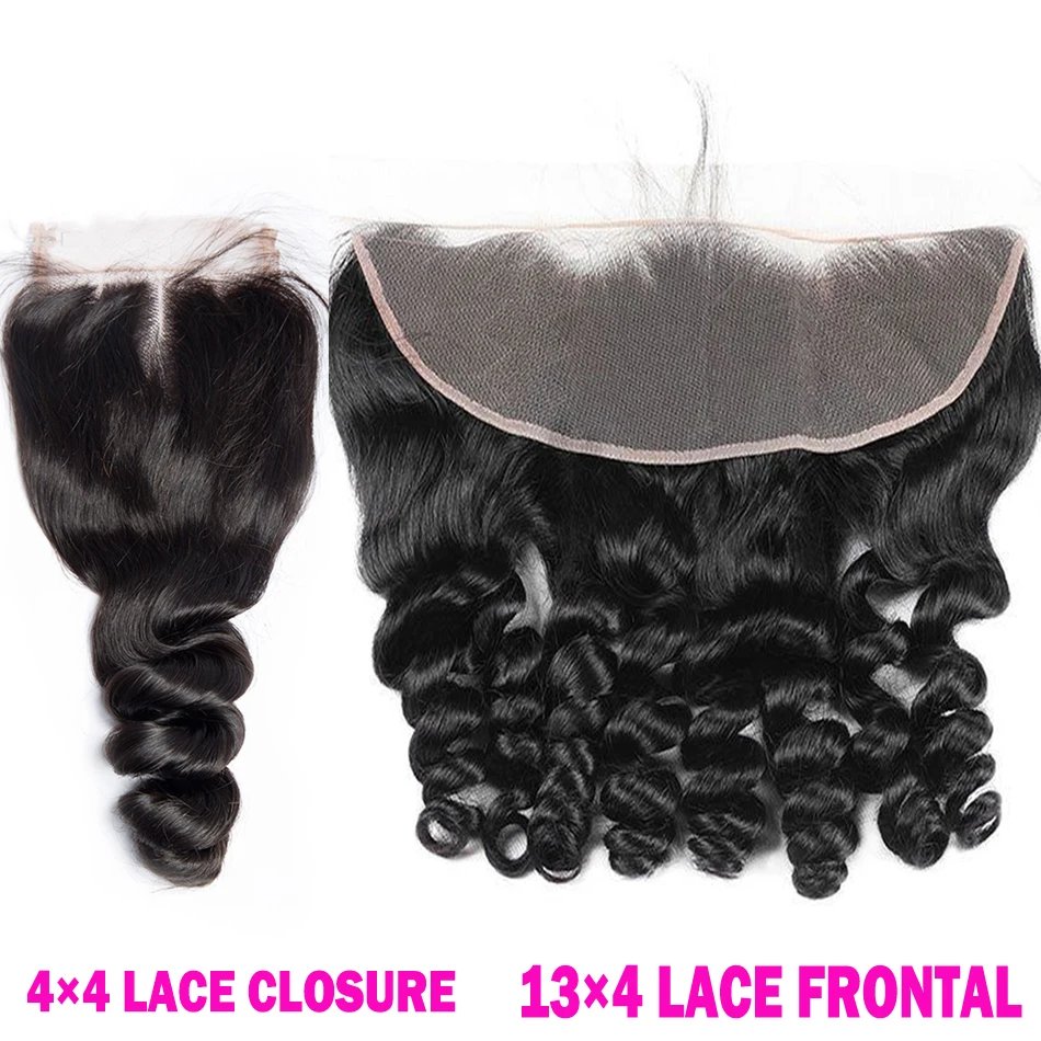4x4 13x4 Transparent HD Lace Frontal Closure Straight Water Wave Kinky Curly Lace Closure Only 100% Remy Human Hair pre plucked