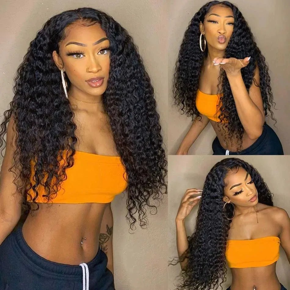 4x4 13x4 Transparent HD Lace Frontal Closure Straight Water Wave Kinky Curly Lace Closure Only 100% Remy Human Hair pre plucked