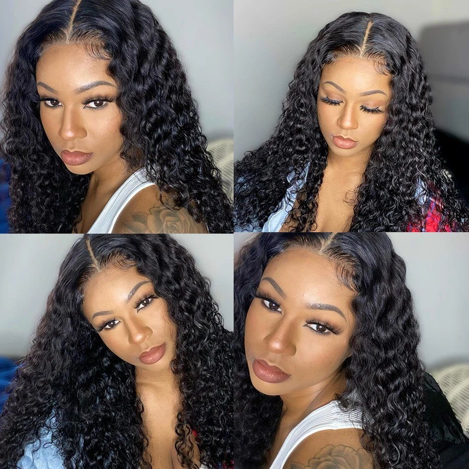 4x4 13x4 Transparent HD Lace Frontal Closure Straight Water Wave Kinky Curly Lace Closure Only 100% Remy Human Hair pre plucked
