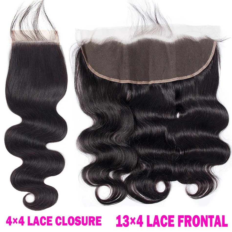 4x4 13x4 Transparent HD Lace Frontal Closure Straight Water Wave Kinky Curly Lace Closure Only 100% Remy Human Hair pre plucked