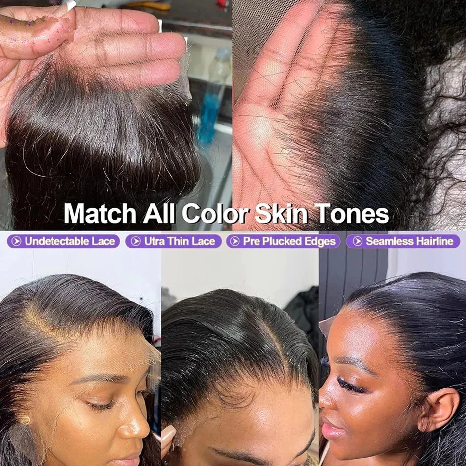 4x4 13x4 Transparent HD Lace Frontal Closure Straight Water Wave Kinky Curly Lace Closure Only 100% Remy Human Hair pre plucked