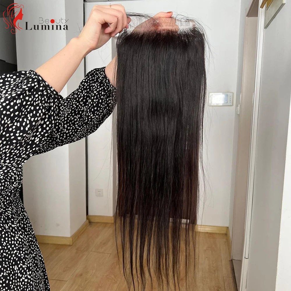 Transparent Lace Frontal Closure Only Peruvian Straight Human Hair 13x4 Lace Frontal 4x4 Lace Closure Remy Hair 5x5 Lace Closure