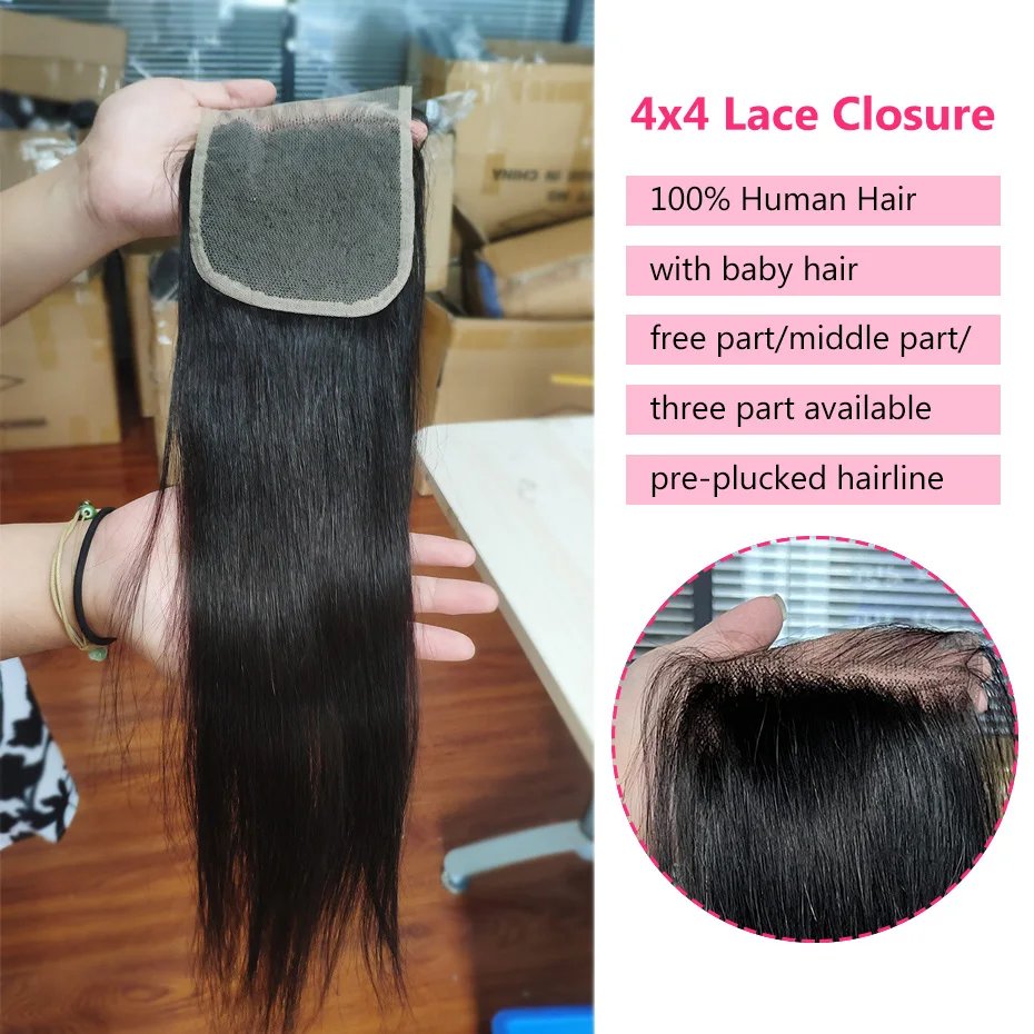 Gabrielle 13x4 Lace Frontal Brazilian Straight Human Hair 4x4 Lace Closures Only Pre plucked Natural Color Remy Hair 8-22 Inch Gabrielle 13x4 Lace Frontal Brazilian Straight Human Hair 4x4 Lace Closures Only Pre plucked Natural Color Remy Hair 8-22 Inch