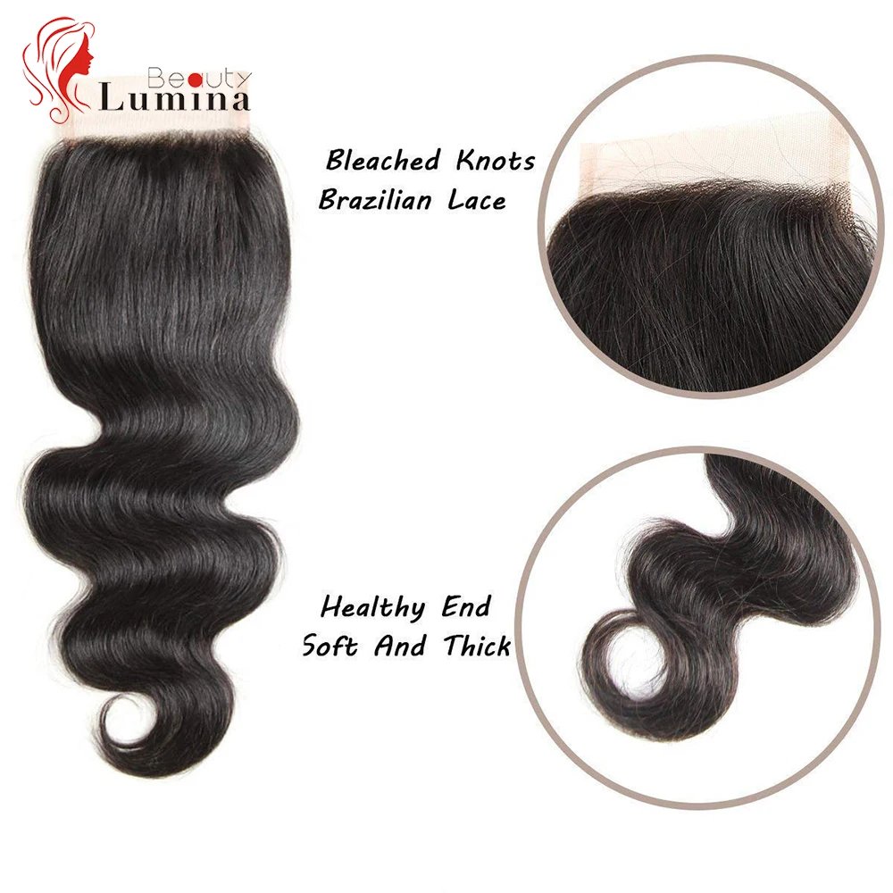 13x4 Lace Frontal 4X4 Body Wave Lace Frontal Closure 4x4 Brazilian Remy Hair Pre Plucked 100% Human Hair Lace Frontal 13x4