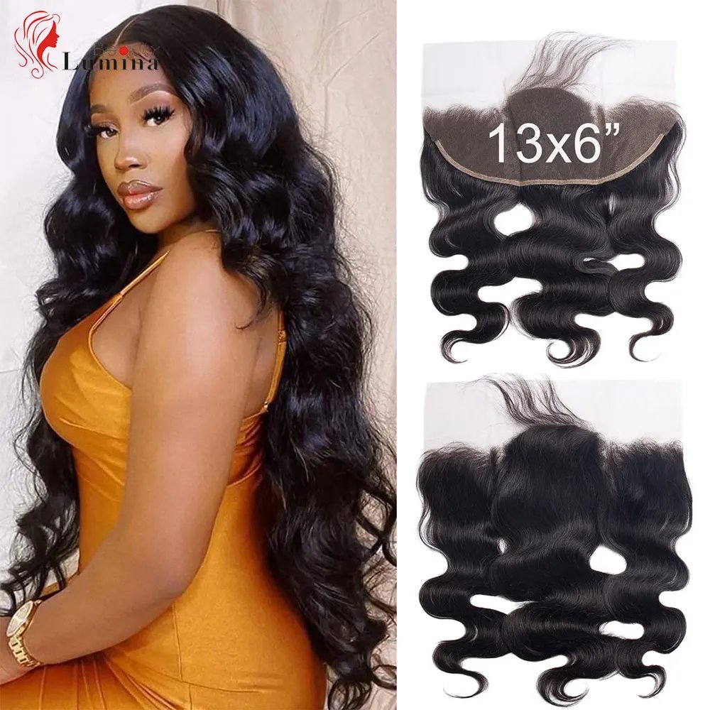 13x4 Lace Frontal 4X4 Body Wave Lace Frontal Closure 4x4 Brazilian Remy Hair Pre Plucked 100% Human Hair Lace Frontal 13x4
