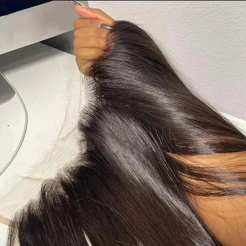 Straight Hair 13x4 HD Transparent Lace Frontal Pre plucked 100% Human Hair Natural Hair Line 4x4 Lace Closure With Baby Hair Straight Hair 13x4 HD Transparent Lace Frontal Pre plucked 100% Human Hair Natural Hair Line 4x4 Lace Closure With Baby Hair