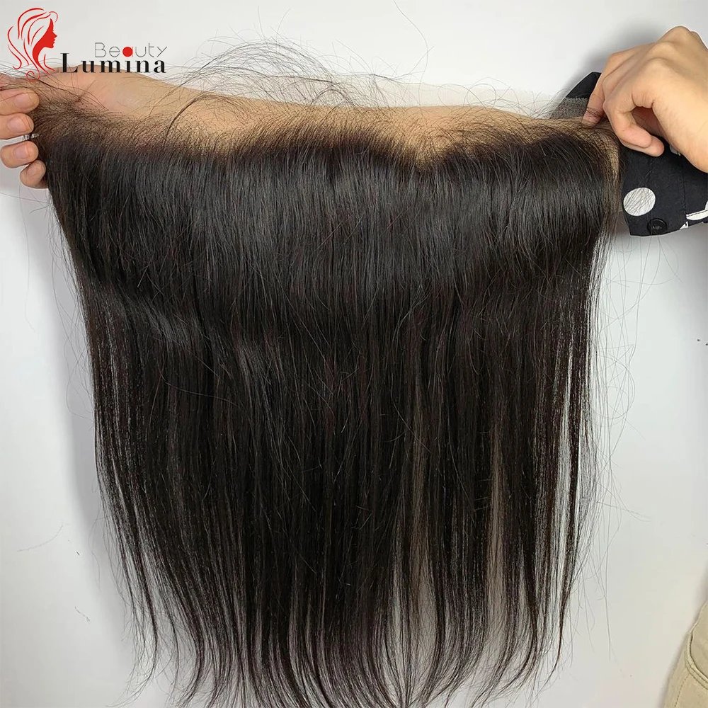 13x4 HD Lace Closure Straight Frontal 100% Human Hair Straight 13x4 Lace Frontal Lace Only Natural Color Remy Hair 4x4 Closure