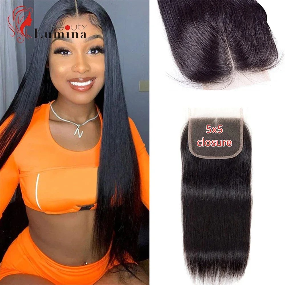 13x4 HD Lace Closure Straight Frontal 100% Human Hair Straight 13x4 Lace Frontal Lace Only Natural Color Remy Hair 4x4 Closure