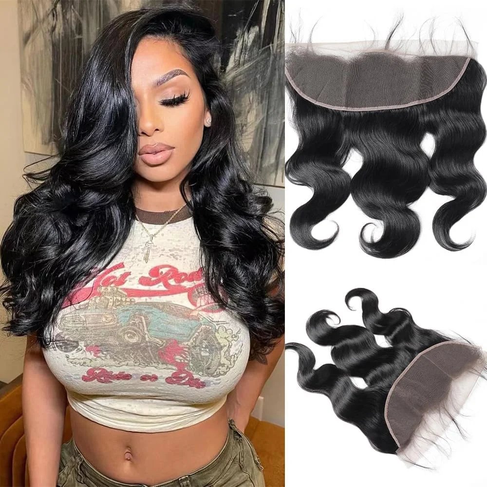 Body Wave Lace Frontal Closure Only 4x4 Lace Closure Brazilian Remy Hair Pre Plucked 100% Human Hair Body WaveLace Frontal 13x4