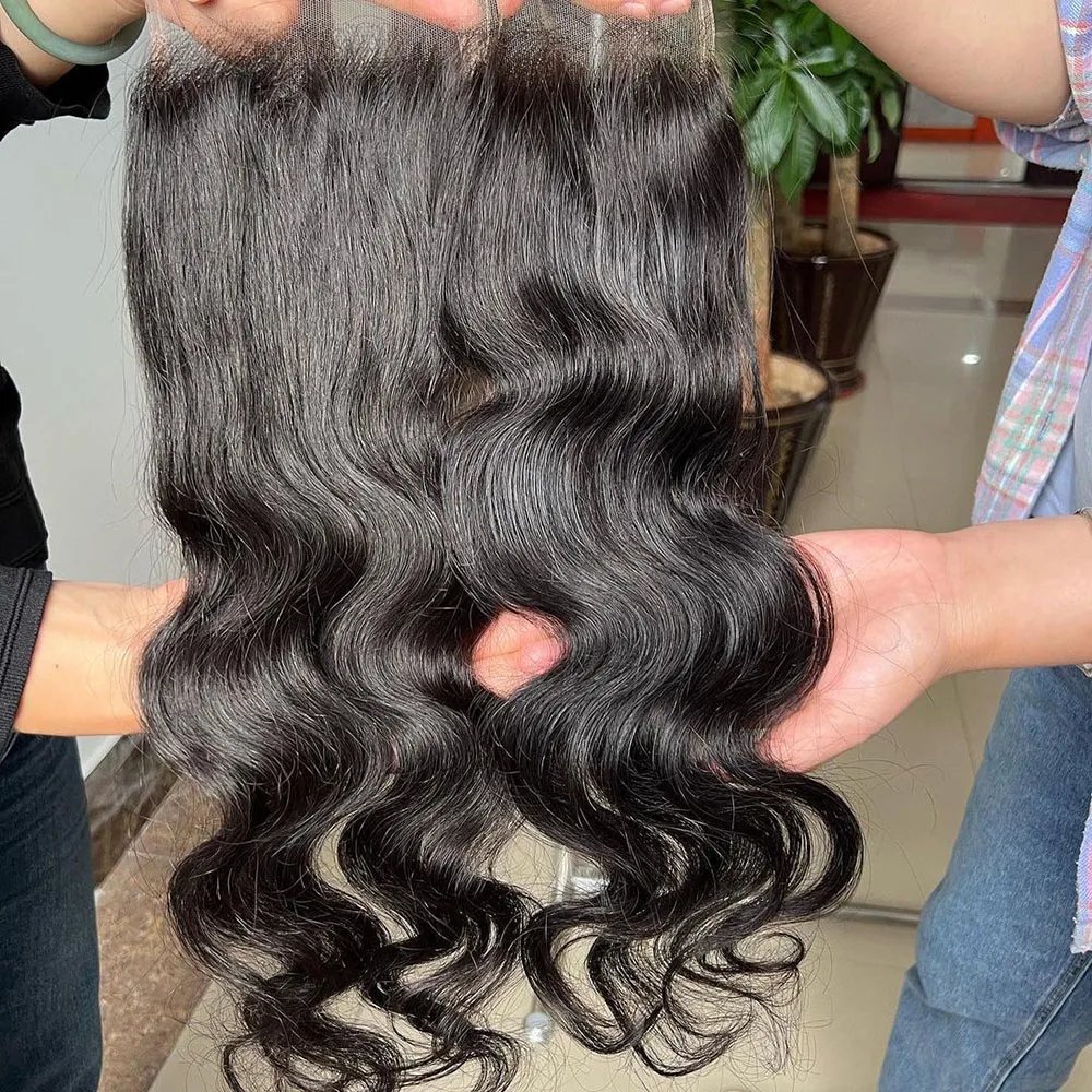 Body Wave Lace Frontal Closure Only 4x4 Lace Closure Brazilian Remy Hair Pre Plucked 100% Human Hair Body WaveLace Frontal 13x4