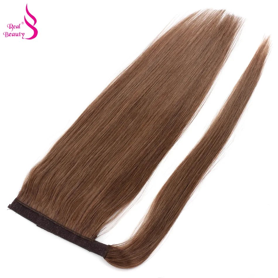 Real Beauty Ponytail Human Hair Wrap Around Horsetail Straight Brazilian100% Remy Human Hair Ponytail Extensions 60/100/120/150g