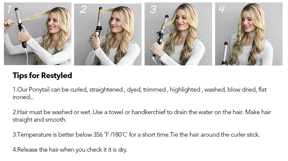 Real Beauty Ponytail Human Hair Wrap Around Horsetail Straight Brazilian100% Remy Human Hair Ponytail Extensions 60/100/120/150g