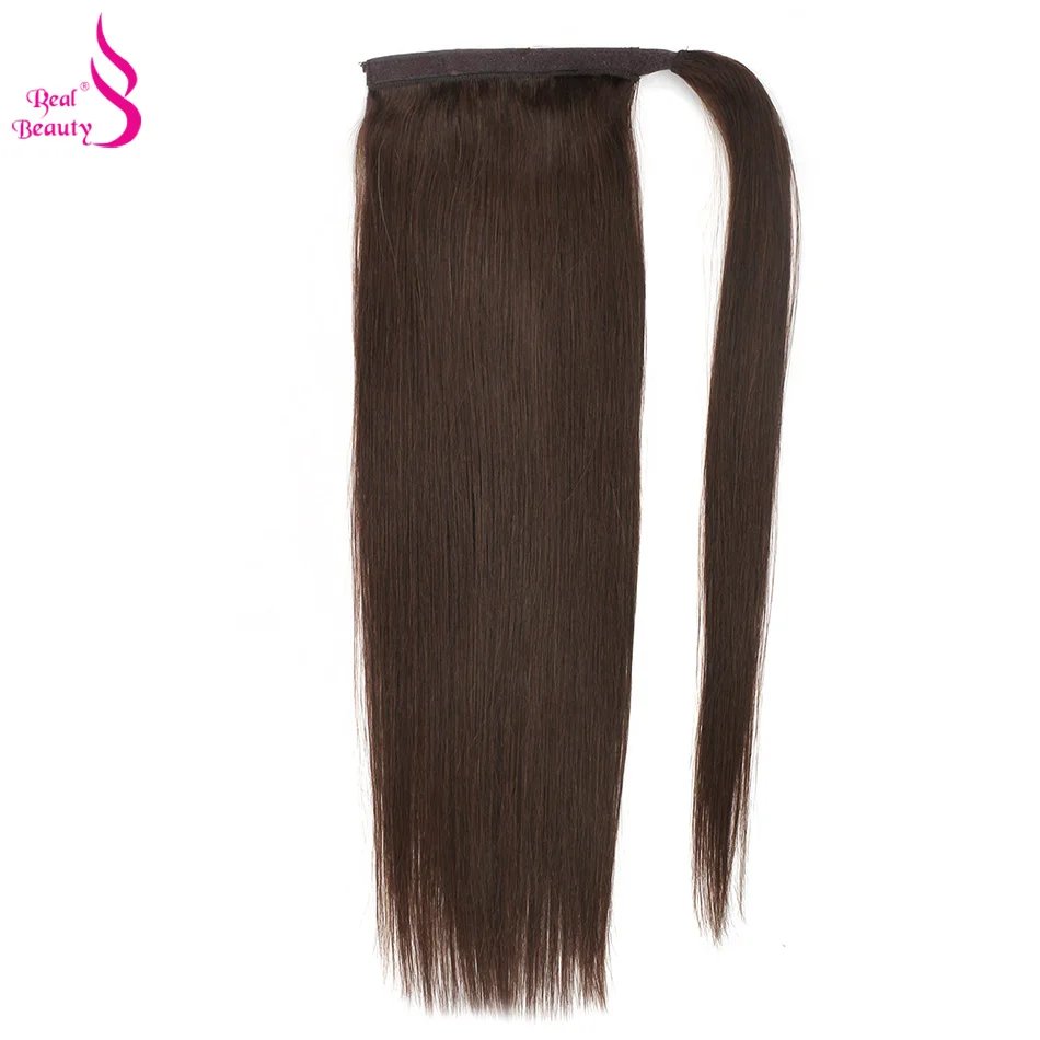 Real Beauty Ponytail Human Hair Wrap Around Horsetail Straight Brazilian100% Remy Human Hair Ponytail Extensions 60/100/120/150g