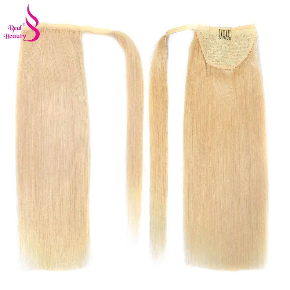 Real Beauty Ponytail Human Hair Wrap Around Horsetail Straight Brazilian100% Remy Human Hair Ponytail Extensions 60/100/120/150g