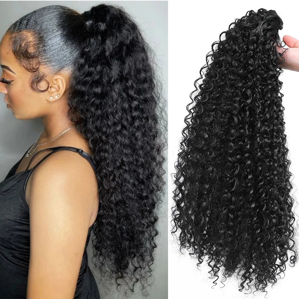 Long Fluffy Curly Hair Ponytail for Women Synthetic Kinky Curly Ponytail Hair Extensions 20 Inch Afro Curly Hairpieces Fake Tail Long Fluffy Curly Hair Ponytail for Women Synthetic Kinky Curly Ponytail Hair Extensions 20 Inch Afro Curly Hairpieces Fake Tail