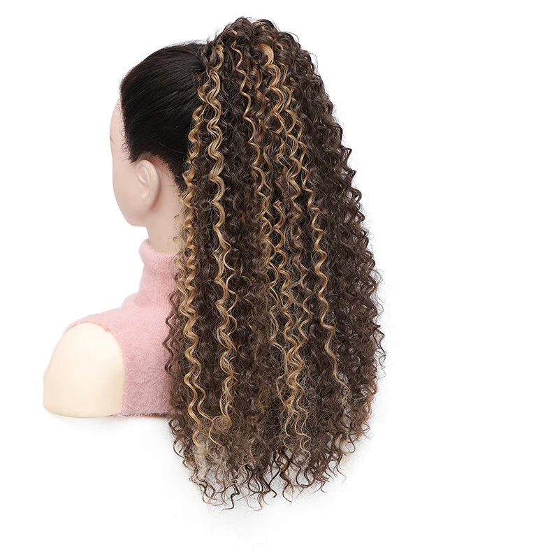 Long Fluffy Curly Hair Ponytail for Women Synthetic Kinky Curly Ponytail Hair Extensions 20 Inch Afro Curly Hairpieces Fake Tail Long Fluffy Curly Hair Ponytail for Women Synthetic Kinky Curly Ponytail Hair Extensions 20 Inch Afro Curly Hairpieces Fake Tail