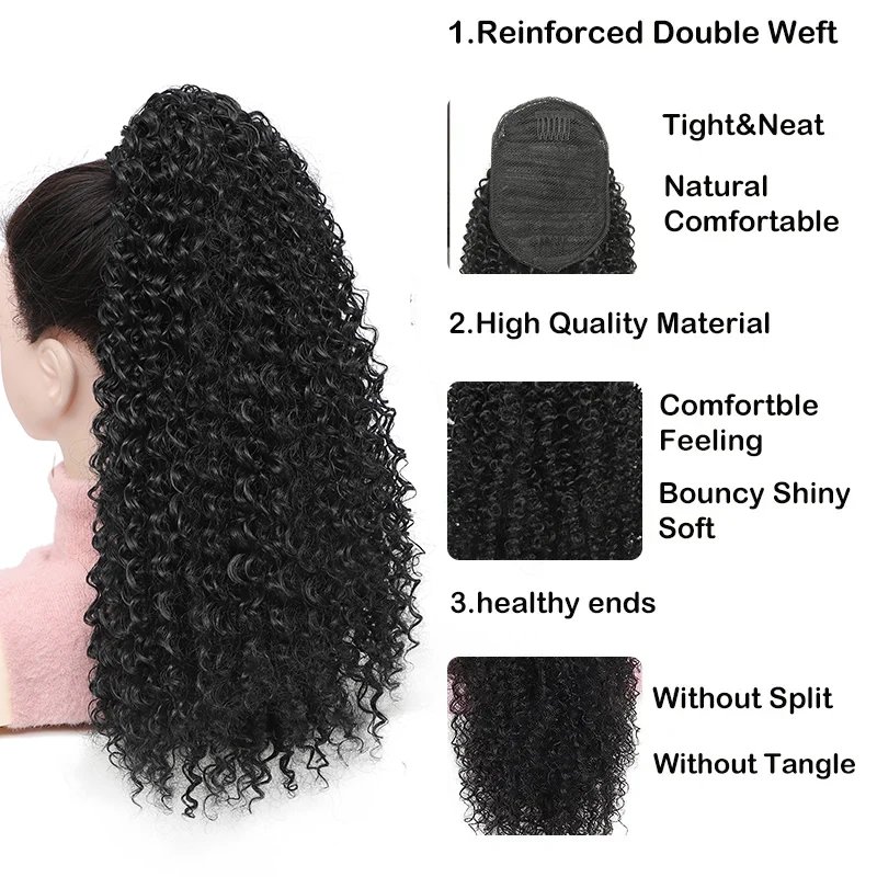 Long Fluffy Curly Hair Ponytail for Women Synthetic Kinky Curly Ponytail Hair Extensions 20 Inch Afro Curly Hairpieces Fake Tail Long Fluffy Curly Hair Ponytail for Women Synthetic Kinky Curly Ponytail Hair Extensions 20 Inch Afro Curly Hairpieces Fake Tail