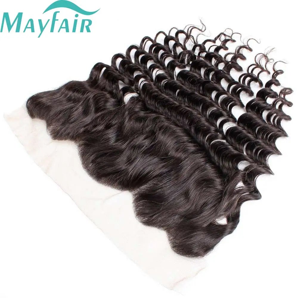 12A Lace HD Transparent Frontal 13x4 Water Wave 4X4 Closure Human Hair Brazilian Loose Closure Deep Water Kinky Curly Straight