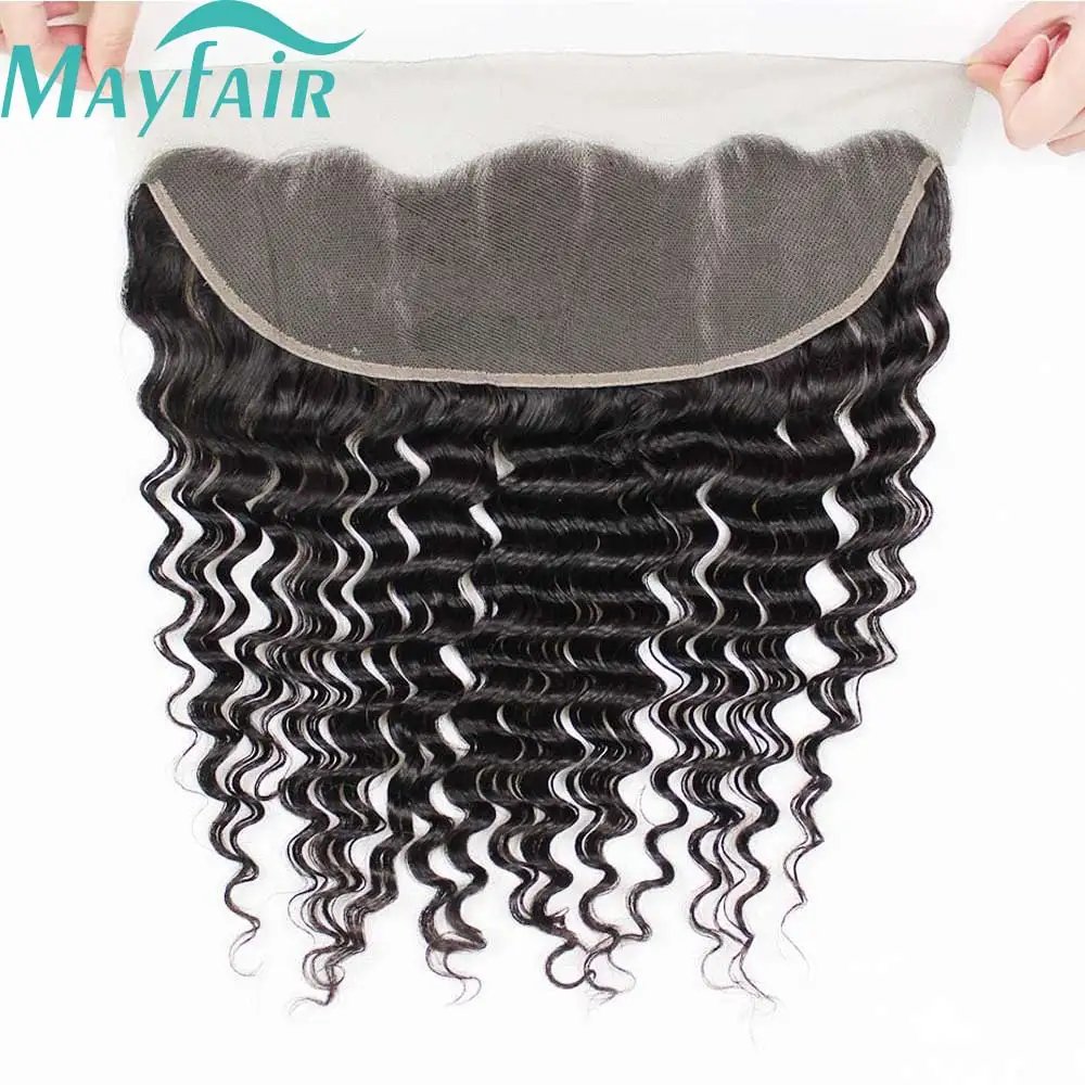 12A Lace HD Transparent Frontal 13x4 Water Wave 4X4 Closure Human Hair Brazilian Loose Closure Deep Water Kinky Curly Straight