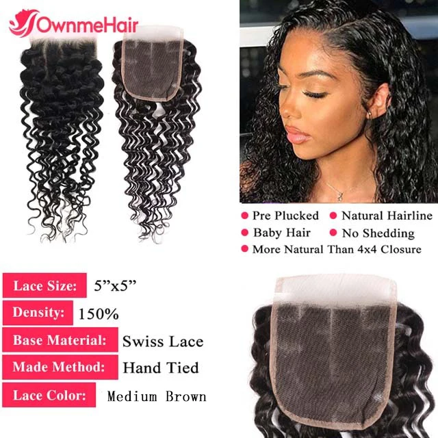 Water Wave 4x4 5x5 13x4 Transparent Lace Frontal Closure Vietnamese Hair Pre Plucked Deep Wave Human Hair Lace Frontal Closure Water Wave 4x4 5x5 13x4 Transparent Lace Frontal Closure Vietnamese Hair Pre Plucked Deep Wave Human Hair Lace Frontal Closure