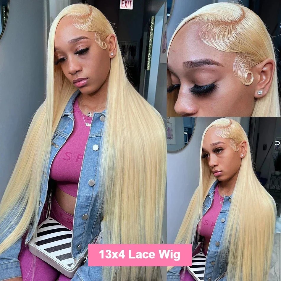 Blonde 613 Hd Lace Frontal Wig 13x6 13x4 Transparent Hd Lace Front Wig 30 Inch Brazilian Bone Straight Colored Human Hair Wigs