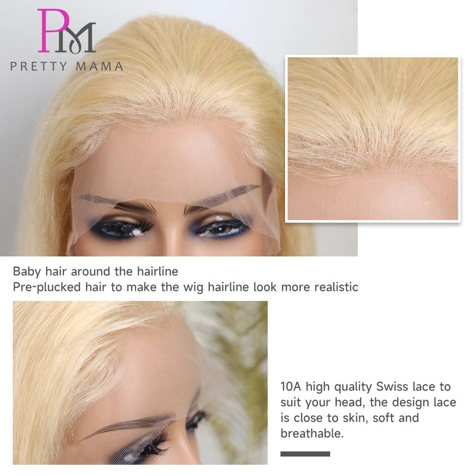 613 Blonde 13x4 13x6 Lace Frontal Wig Brazilian Straight Lace Front Wig 100% Human Hair Color Lace Front Wigs On Sale Clearance