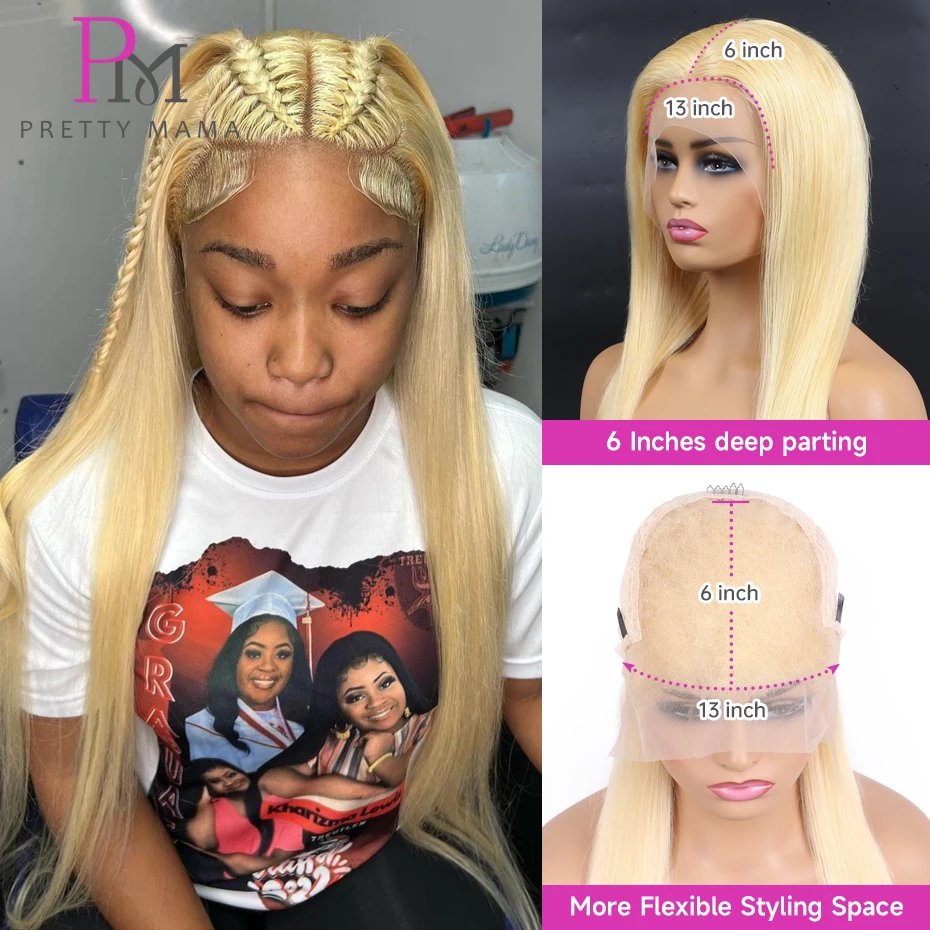 613 Blonde 13x4 13x6 Lace Frontal Wig Brazilian Straight Lace Front Wig 100% Human Hair Color Lace Front Wigs On Sale Clearance
