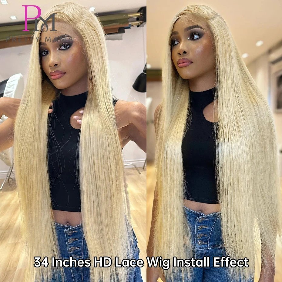 613 Blonde 13x4 13x6 Lace Frontal Wig Brazilian Straight Lace Front Wig 100% Human Hair Color Lace Front Wigs On Sale Clearance