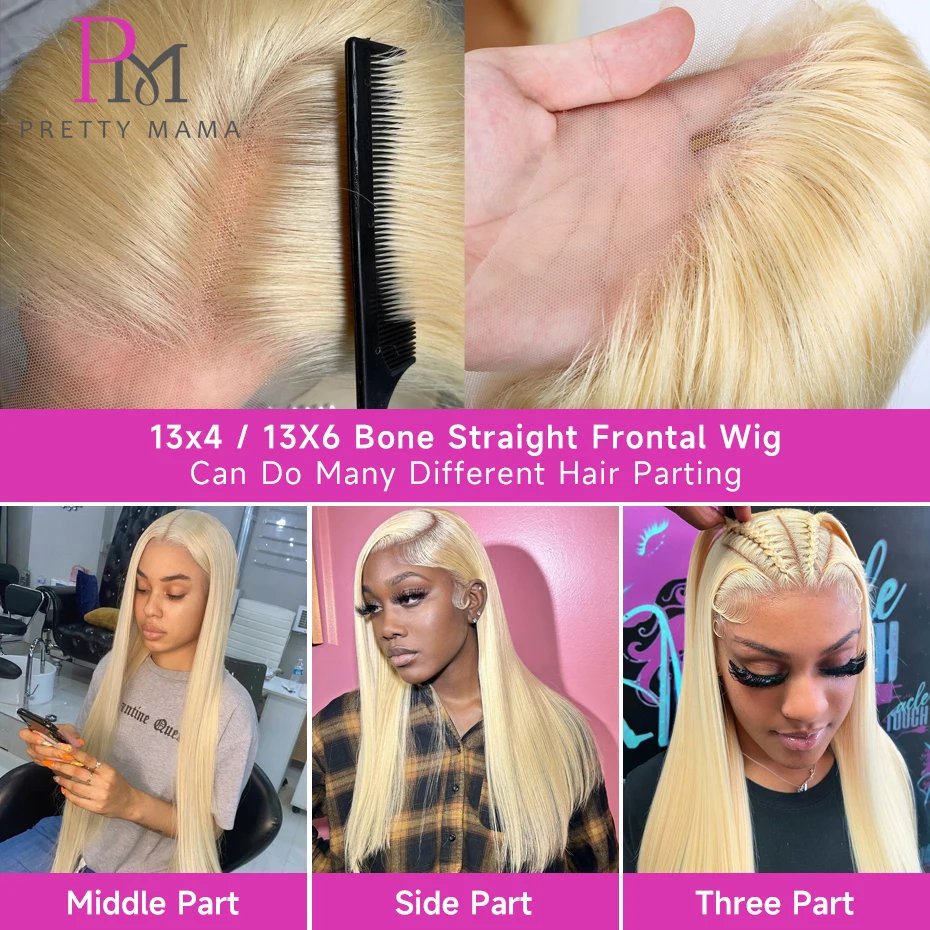 613 Blonde 13x4 13x6 Lace Frontal Wig Brazilian Straight Lace Front Wig 100% Human Hair Color Lace Front Wigs On Sale Clearance