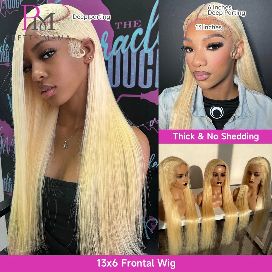 613 Blonde 13x4 13x6 Lace Frontal Wig Brazilian Straight Lace Front Wig 100% Human Hair Color Lace Front Wigs On Sale Clearance