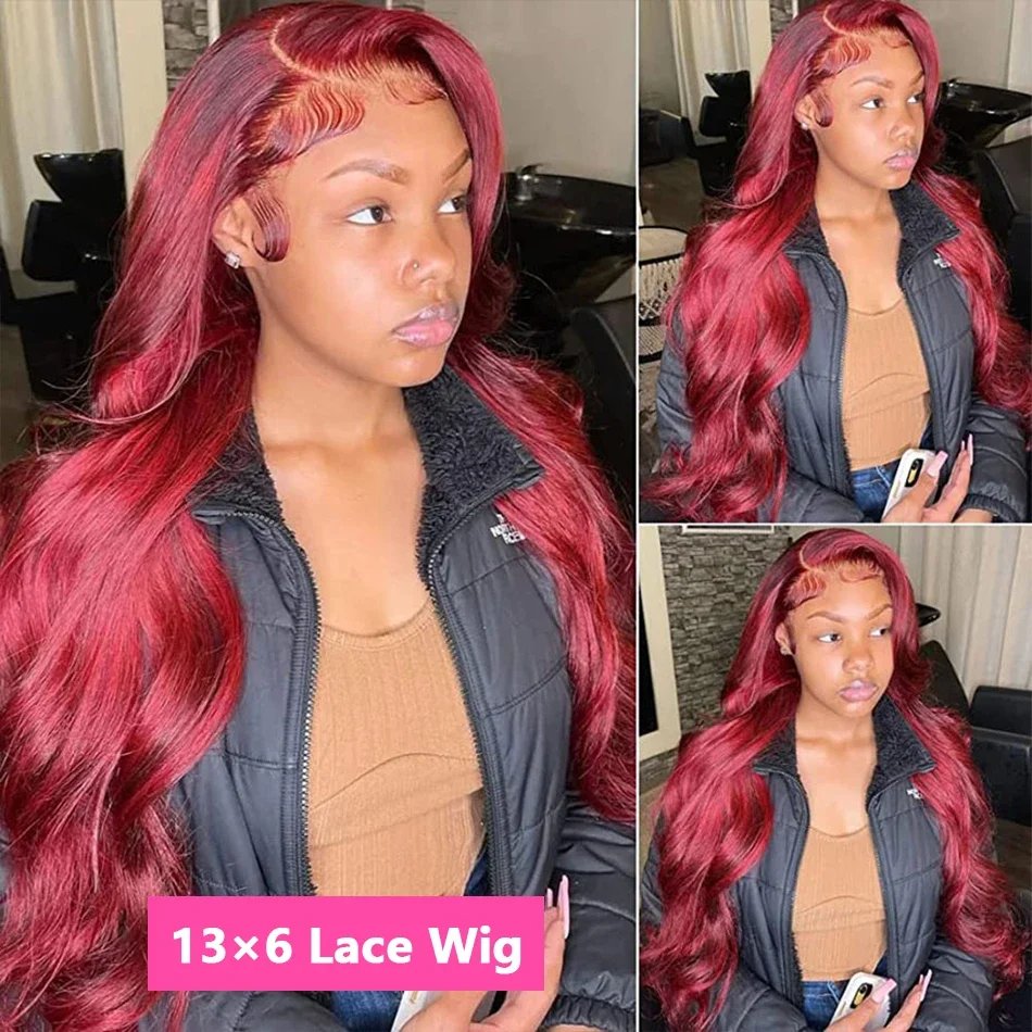 body wave 99j burgundy 13x6 hd lace frontal human hair wig hd lace wig 13x6 human hair colored human hair wigs 13x4 lace wig
