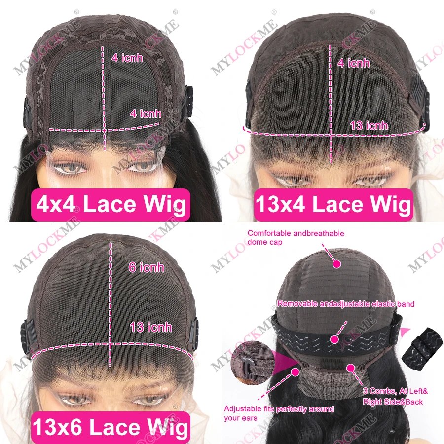 Wear Easy Go Straight Lace Wig 13x4 13x6 Lace Front Wigs Pre-Cut Lace Human Hair Wigs Ready To Wear 360 6x4 5x5 Lace Closure Wig