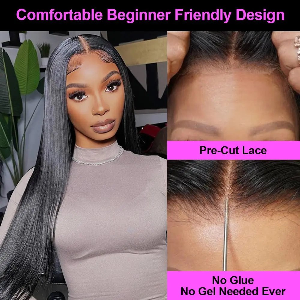 Wear Easy Go Straight Lace Wig 13x4 13x6 Lace Front Wigs Pre-Cut Lace Human Hair Wigs Ready To Wear 360 6x4 5x5 Lace Closure Wig