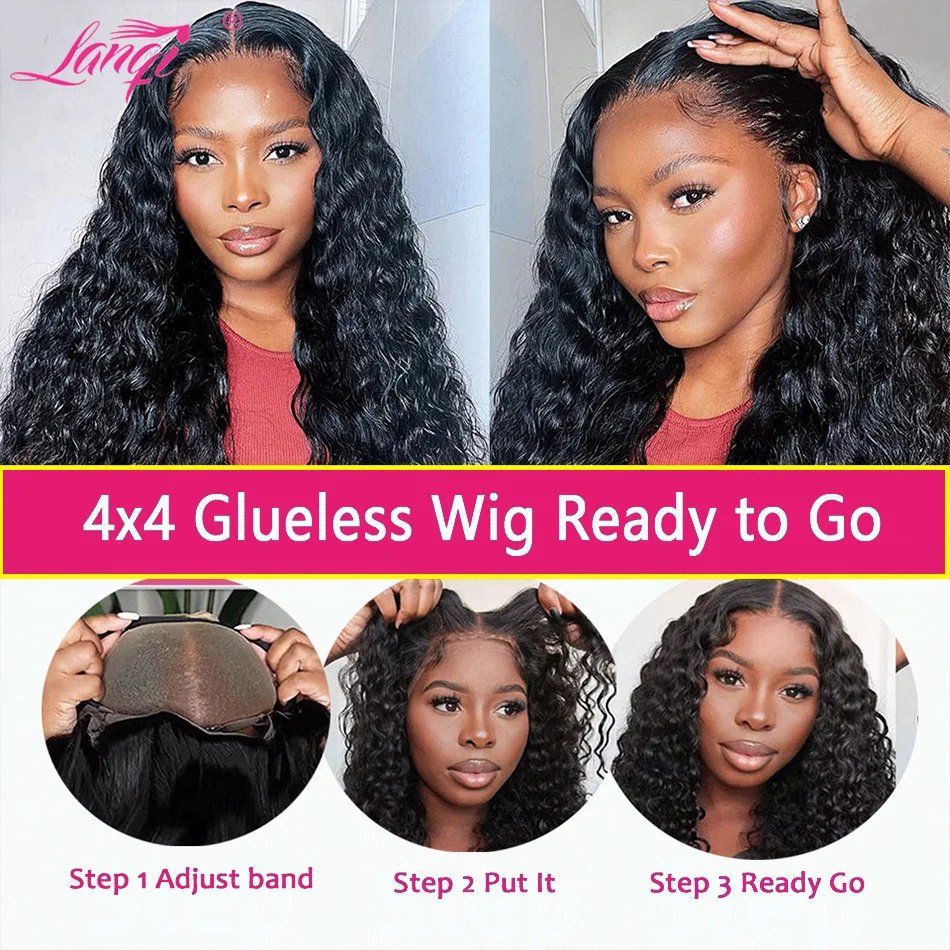 250% Curly Wigs Human Hair Lace Frontal Wig Deep Wave Human Hair Wigs Brazilian Remy 13x4 Water Wave Lace Front Human Hair Wig