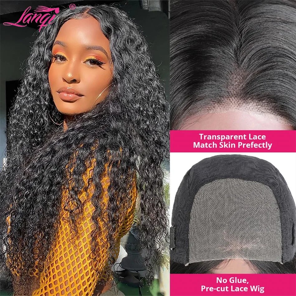 250% Curly Wigs Human Hair Lace Frontal Wig Deep Wave Human Hair Wigs Brazilian Remy 13x4 Water Wave Lace Front Human Hair Wig