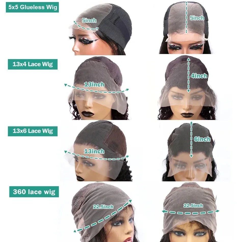 Rosabeauty 250% 13x4 Body Wave Lace Front Wig 13x6 HD Lace Frontal Human Hair Wigs 360 Water Wave 5x5 Lace Closure Wig For Women