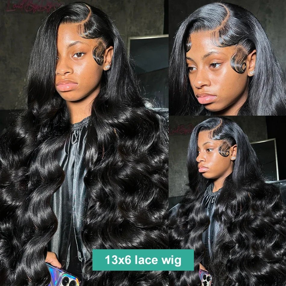 Rosabeauty 250% 13x4 Body Wave Lace Front Wig 13x6 HD Lace Frontal Human Hair Wigs 360 Water Wave 5x5 Lace Closure Wig For Women