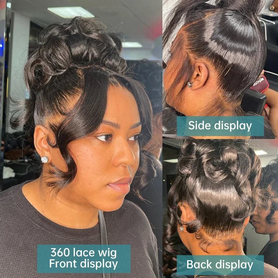 Rosabeauty 250% 13x4 Body Wave Lace Front Wig 13x6 HD Lace Frontal Human Hair Wigs 360 Water Wave 5x5 Lace Closure Wig For Women