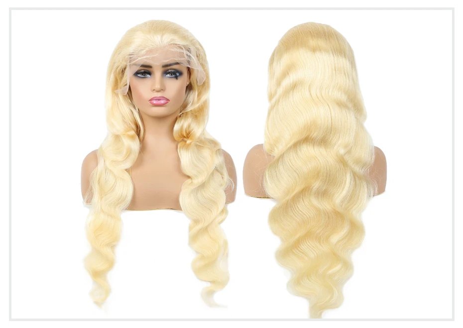 13x4 13x6 360 HD Transparent 613 Lace Frontal Wig Honey Blonde Color Brazilian Raw Body Wave Lace Front Human Hair Wig for Women