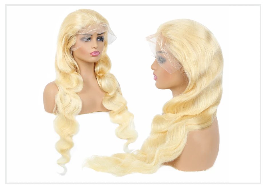 13x4 13x6 360 HD Transparent 613 Lace Frontal Wig Honey Blonde Color Brazilian Raw Body Wave Lace Front Human Hair Wig for Women
