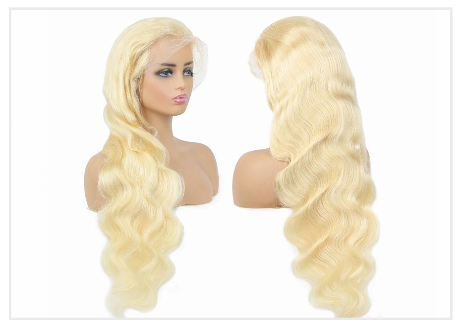 13x4 13x6 360 HD Transparent 613 Lace Frontal Wig Honey Blonde Color Brazilian Raw Body Wave Lace Front Human Hair Wig for Women