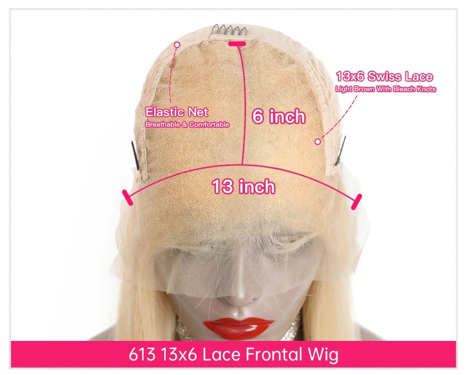 360 Lace Frontal Wig 613 Blonde 13x4 13x6 Body Wave Lace Front Wig Preplucked Brazilian Lace Front Human Hair Wigs 30 32 38 Inch