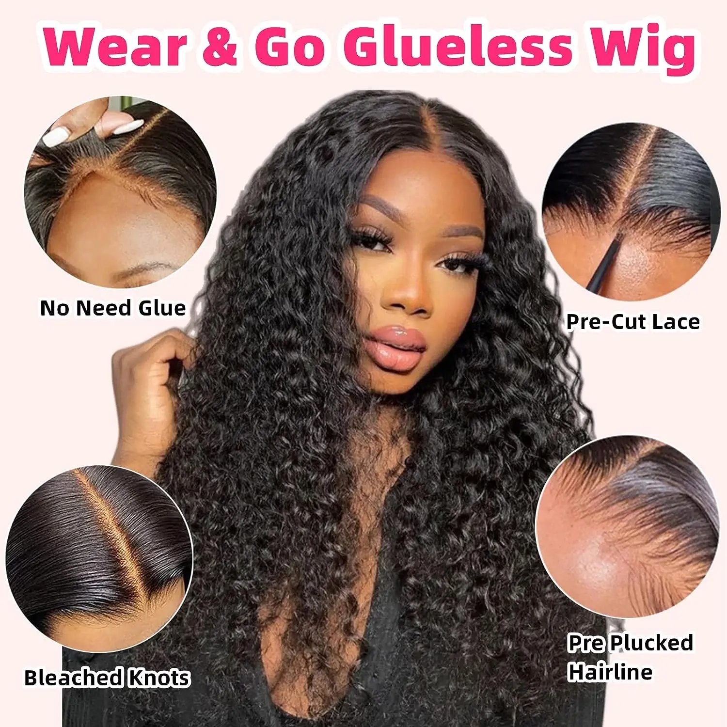 Glueless 5x5 Ready to Wear Deep Wave HD Lace Clousure Wig Human Hair Pre Plucked 6x4 Curly Brazilian Transparent Lace Front Wigs Glueless 5x5 Ready to Wear Deep Wave HD Lace Clousure Wig Human Hair Pre Plucked 6x4 Curly Brazilian Transparent Lace Front Wigs